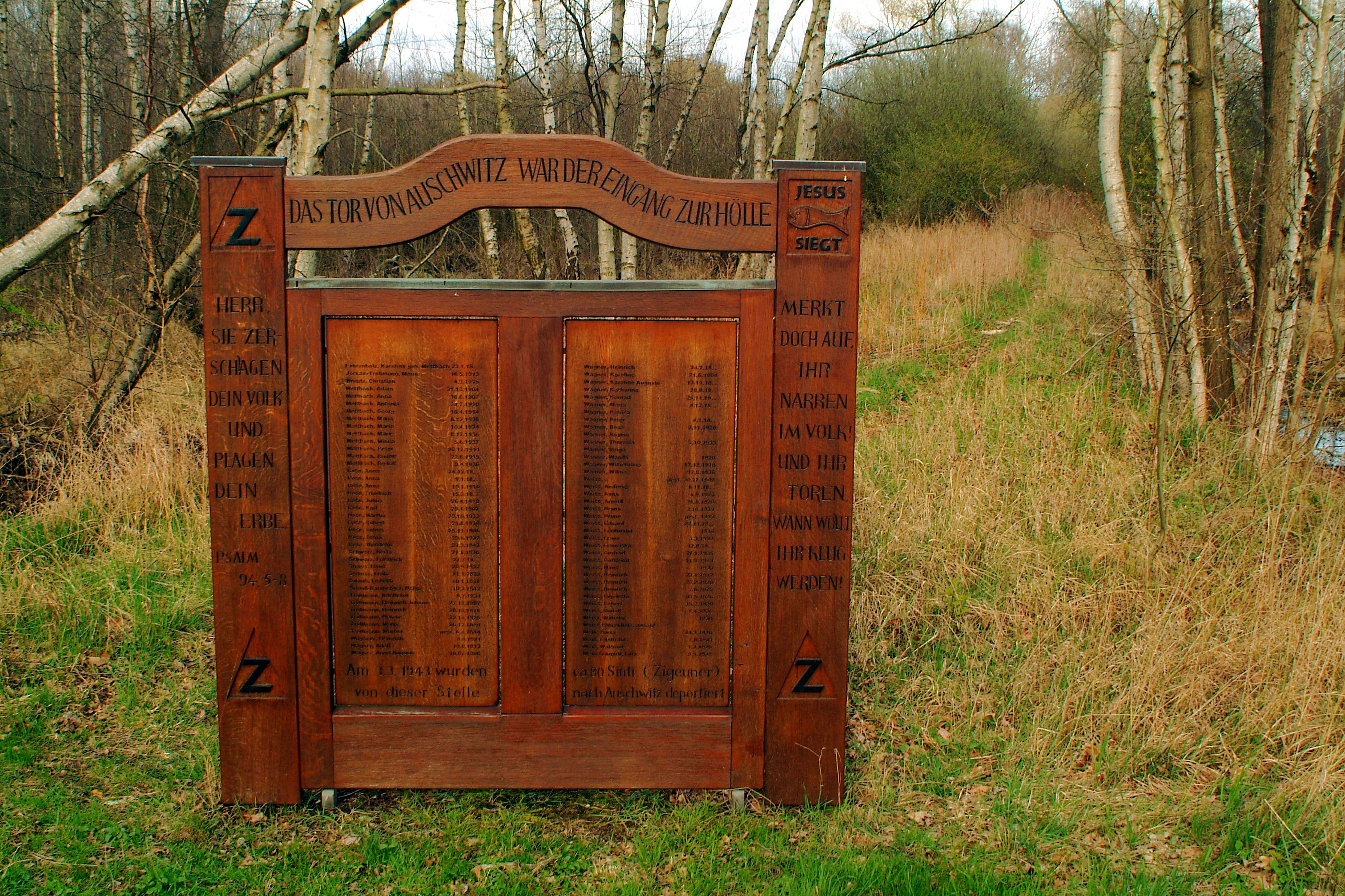 Mahnmal fur die Sinti im Altwarmbuchener Moor