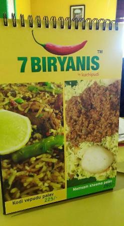 7 Biryanis by Kuchipudi
