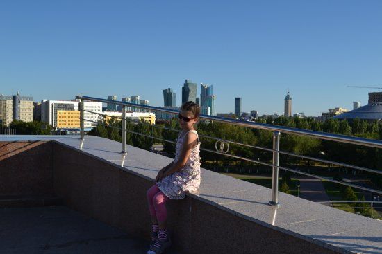 Flagpole with the Flag of Kazakhstan Republic